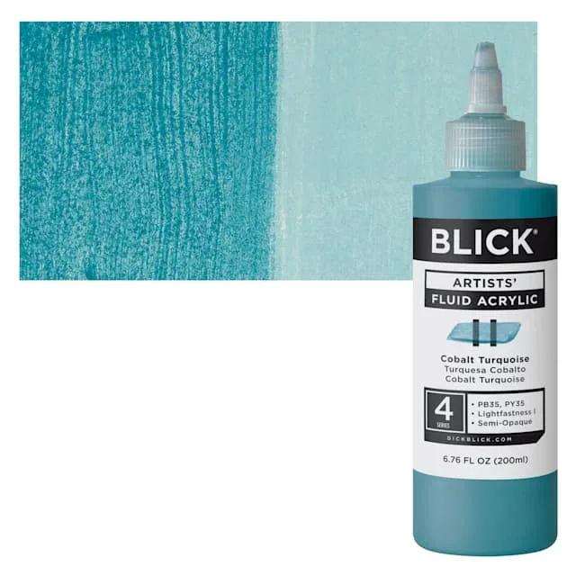 Blick Artists’ Fluid Acrylic – Cobalt Turquoise, 200 ml