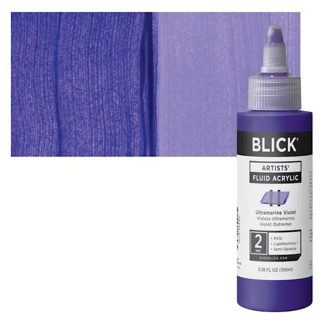 Blick Artists’ Fluid Acrylic – Ultramarine Violet, 100 ml