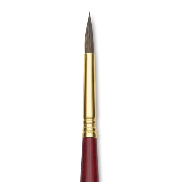 Blick Master Synthetic Kolinsky Brush – Long Handle, Round, Size 8