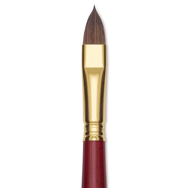 Blick Master Synthetic Kolinsky Brush – Short Handle, Filbert, Size 14