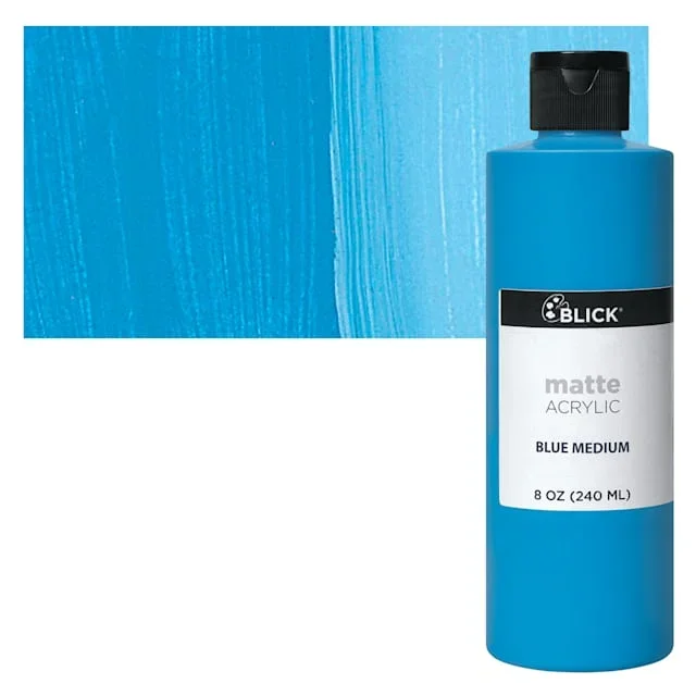 Blick Matte Acrylic – Blue Medium, 8 oz