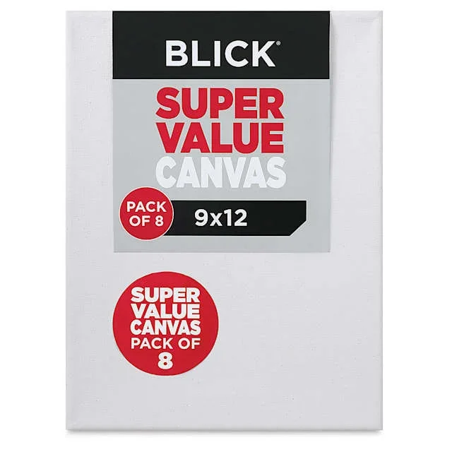 Blick Super Value Canvas Pack – 9″ x 12″, Pkg of 8