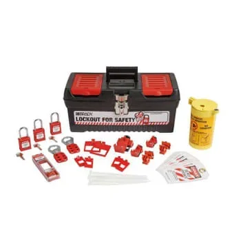 Brady Electrical Lockout Tagout Kit With Nylon Safety Padlocks In Toolbox