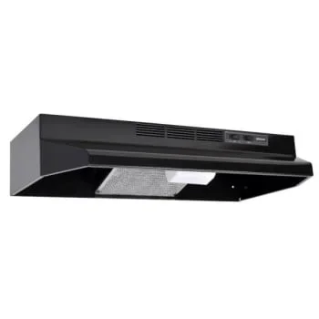 Broan-Nutone 24-Inch Convertible Range Hood Black 230 Max Blower CFM