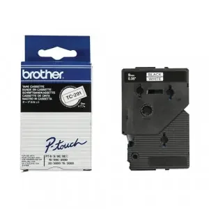 Brother Black On White PTouch Ribbon 9mm x 7.7m – TC291