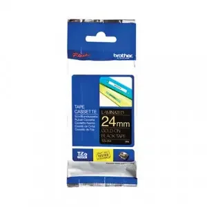 Brother Gold on Black PTouch Ribbon 24mm x 8m – TZE354