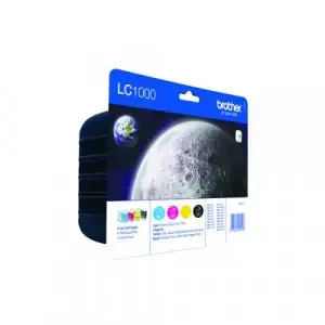 Brother Inkjet Cartridge Black/Cyan/Magenta/Yellow Value Pack LC1000VALBP