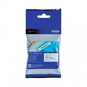Brother P-touch M-K233BZ (12mm x 8m) Blue On White Non Laminated Labelling Tape
