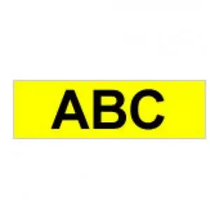 Brother P-touch TX-611 (6mm x 15m) Black On Yellow Labelling Tape