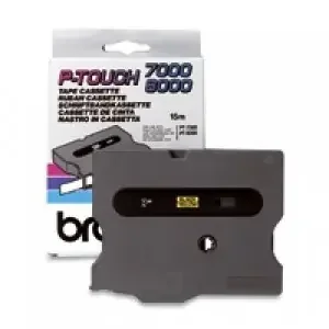Brother P-touch TX-621 (9mm x 15m) Black On Yellow Gloss Laminated Labelling Tape