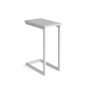 Buddy laptop table with white frame and oblong top – white