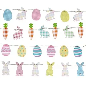 Buffalo Check Patterned Easter Garlands