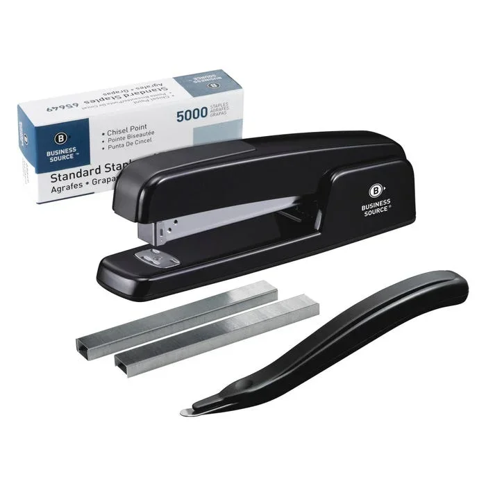 Business Source Stapler Value Pack, Black