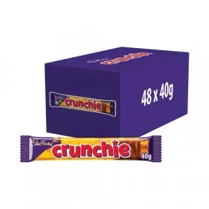 Cadbury Crunchie Milk Chocolate/Honeycomb Bar 40g (Pack of 48) 100140