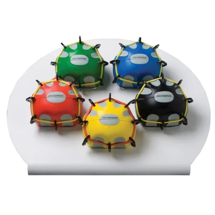 CanDo Digi-Extend n’ Squeeze Exerciser Set with Stand, Medium, Set of 5