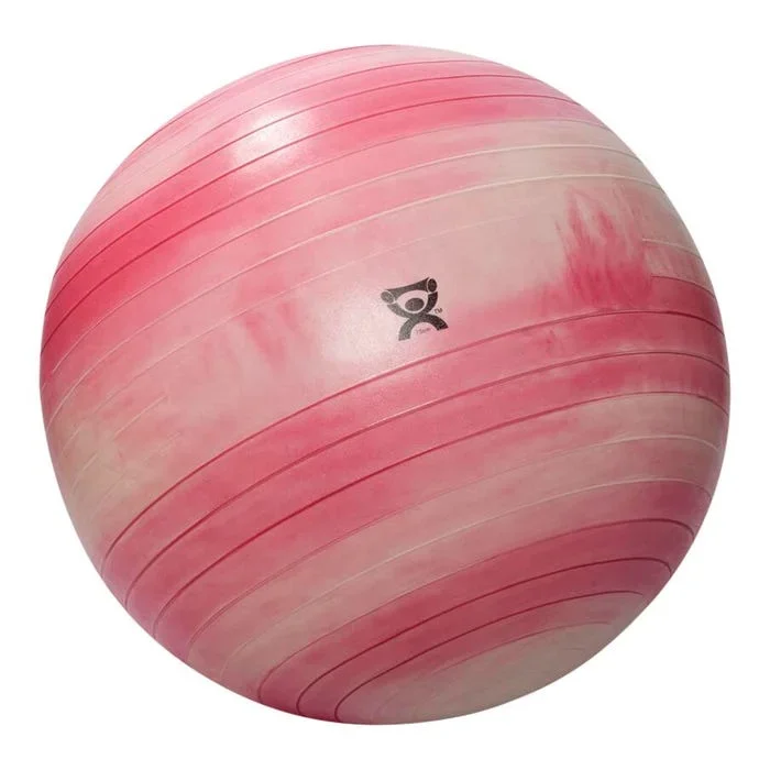 CanDo Inflatable Exercise Ball, Extra Thick ABS, 42 Inches, Red
