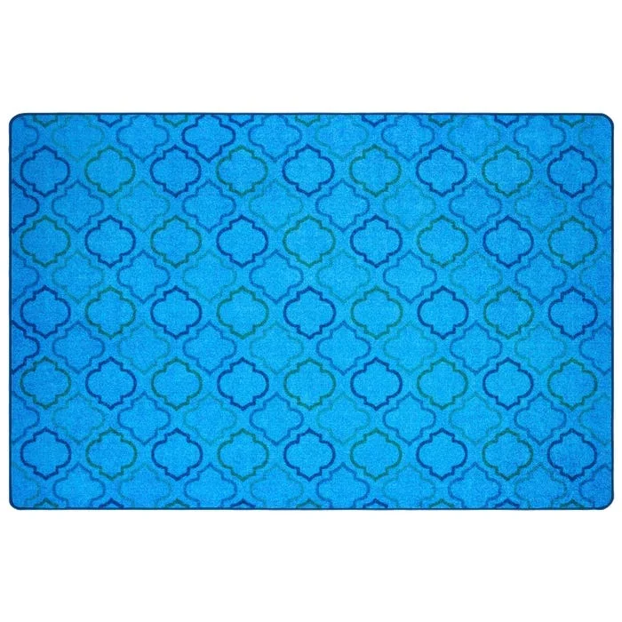 Carpets for Kids Mellow Morocco Carpet, 4 Feet x 6 Feet, Rectangle, Blue