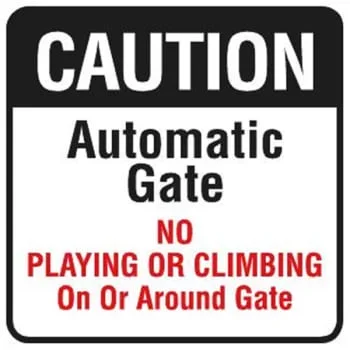 Caution Automatic Gate Sign, Reflective 18×18