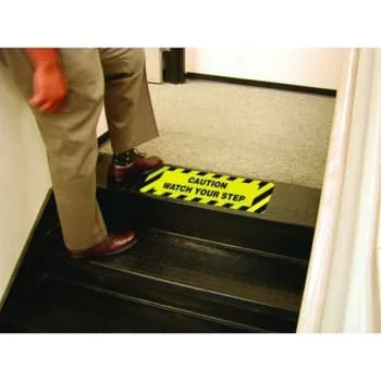 Caution Watch Your Step Anti-Skid Strips, 24 X 6