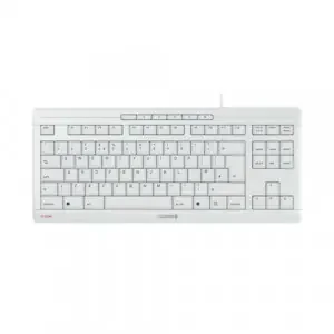 Cherry Stream TKL Compact Wired Keyboard No Number Pad UK Light Grey JK-8600GB-0
