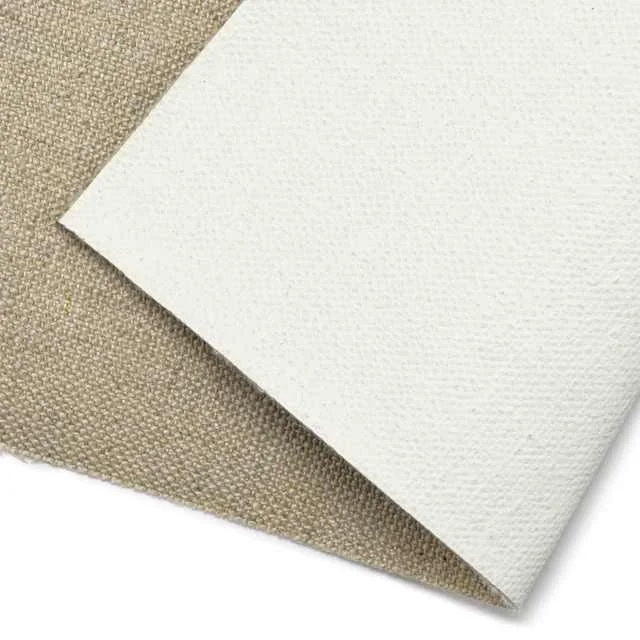Claessens Linen Canvas Roll – 82″ x 5-1/2 yd, Universal Primed, No. 166, Medium Texture