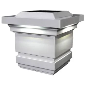 Classy Caps™ 4 X 4 Inch White Pvc Classy Solar Post Cap