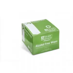 Click Medical Alcohol Free Wipes 100 (Box of 100)