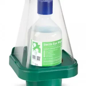 Click Medical Single Eyewash Bottle With Wall Mount Stand