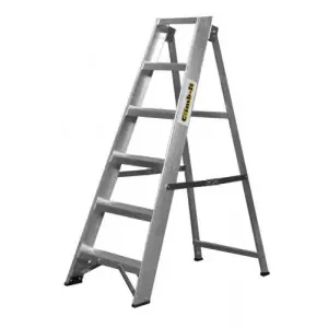 Climb-It Aluminium Swingback Stepladder; 5 Tread; 150kg; Silver