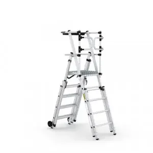 CLIMB-IT FOLDING TELESCOPIC LARGE PLATFORM STEP with SAFETY GATES – 5+2 Tread