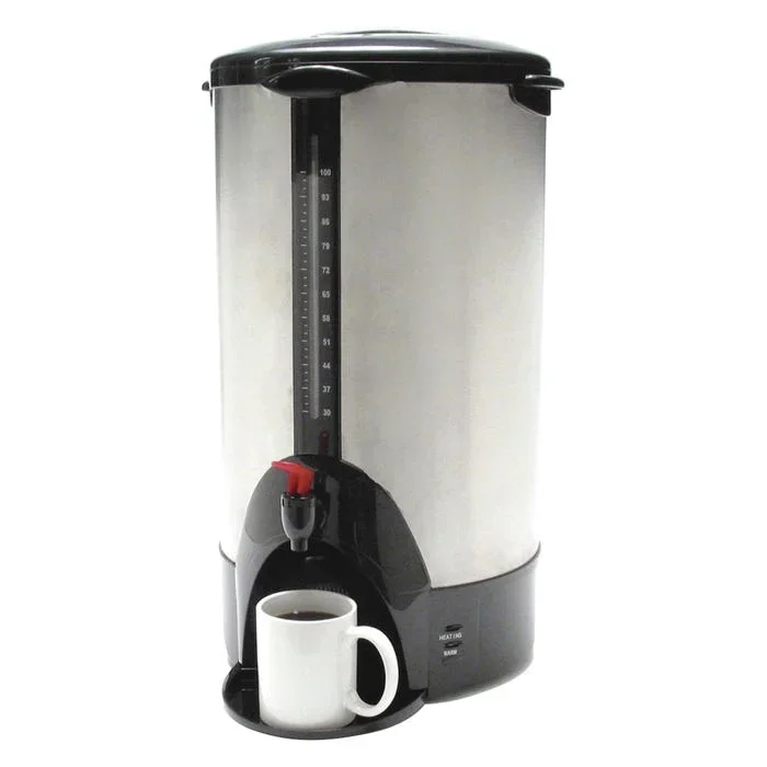 CoffeePro Commercial Urn/Coffee Maker, 100 Cup, Stainless Steel