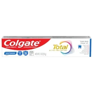 Colgate Total Active Prevention Whitening Toothpaste – Mint, 2.1 oz.
