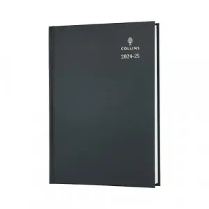 Collins Academic Diary Day Per Page A5 Black 2025-2026 52MBLK25