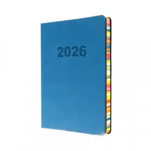 Collins Edge Rainbow Diary Week To View A5 Blue 2026 ED153.U57-26