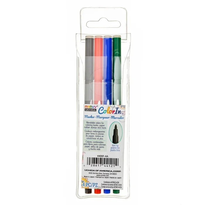 COLOR IN FINE MARKER – PRIMARY 4 PC SET