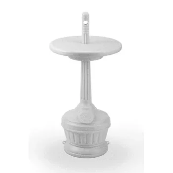 Commercial Zone Products Smokers Outpost Patio Cigarette Receptacle W/ Table (White)