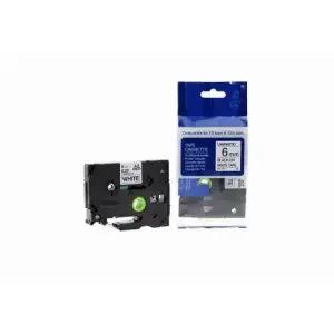 Compatible Brother P-Touch TZe-211 Black on White also for TZ-211 Label Cassette
