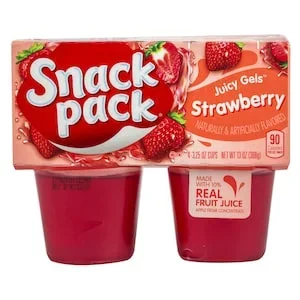 Conagra Brands Snack Pack Strawberry Flavored Juicy Gels, 4 Count Snack Cups