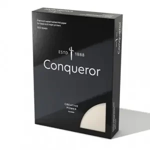 Conqueror Texture Paper A4 Diamond White Laid 100gsm (Pack 500) 26673 606956