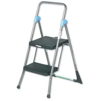 Cosco Commercial 2-Step Folding Stool (Gray)