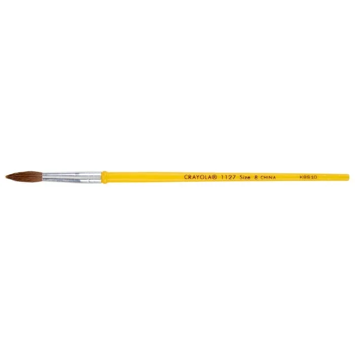 Crayola Camel Hair Watercolor Brush, Plastic Handle, Size 8