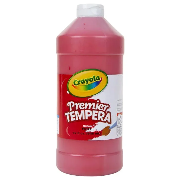 Crayola Premier Tempera Paint, 1 Quart Bottle, Red