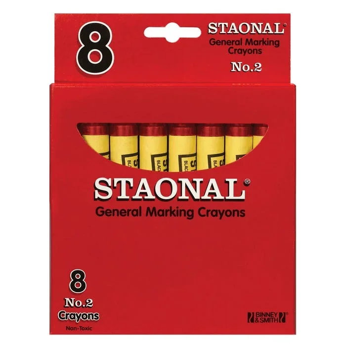 Crayola Staonal Marking Crayons, No 2, Red, Pack of 8