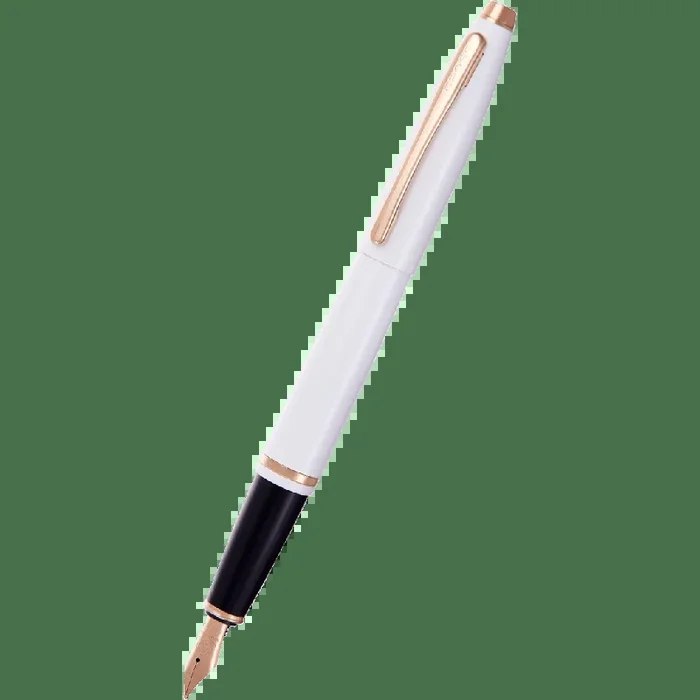 Cross Calais Fountain Pen – Light White – Medium