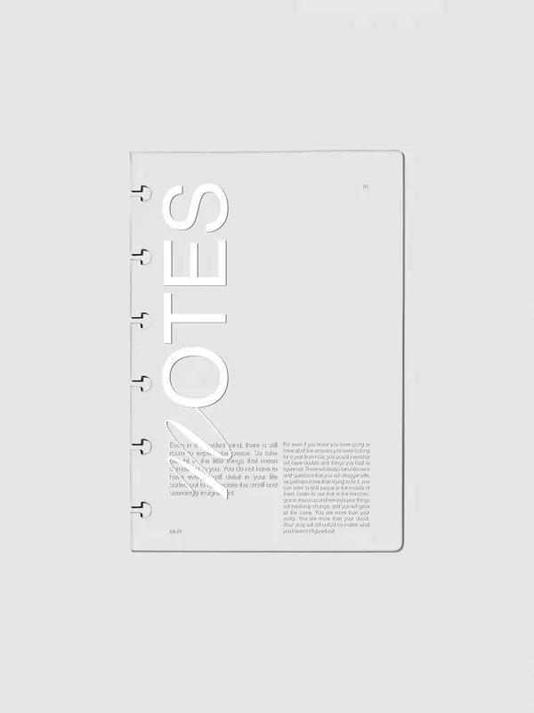 Crystal Clear Notebook Cover | Notes | CP Petite
