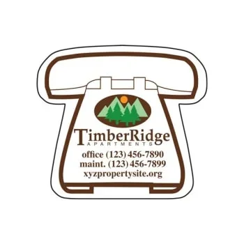 Custom Magnet, Telephone Shape, 2-1/2 X 2-1/4 Package Of 100