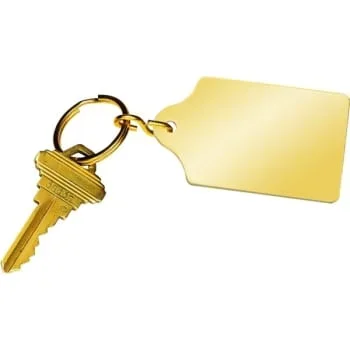 Customizable Gold Aluminum Key Ring