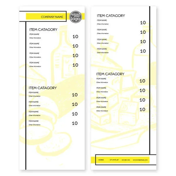 Cut The Cheese Menu 4-1/4″x11″ Rectangle Vertical