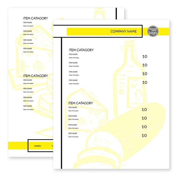 Cut The Cheese Menu 8-1/2″x11″ Rectangle Vertical