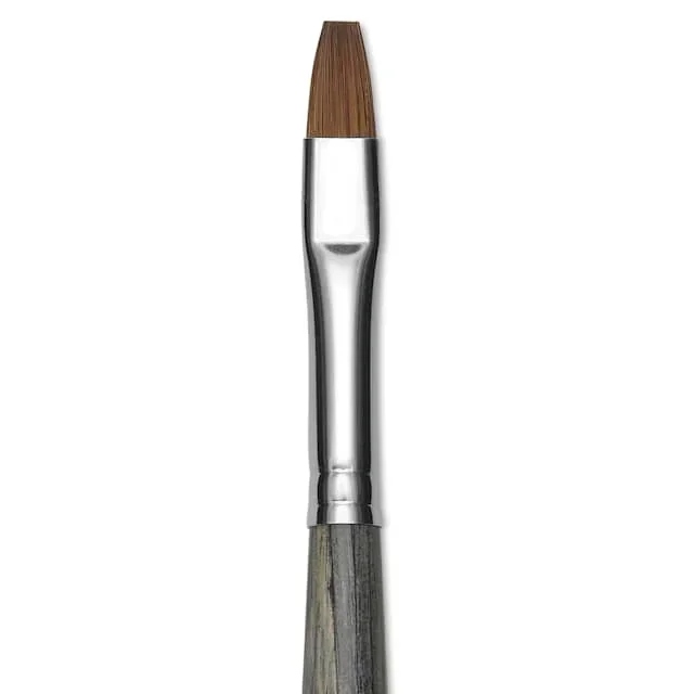 Da Vinci Colineo Synthetic Kolinsky Sable Brush – Flat, Size 6, Long Handle